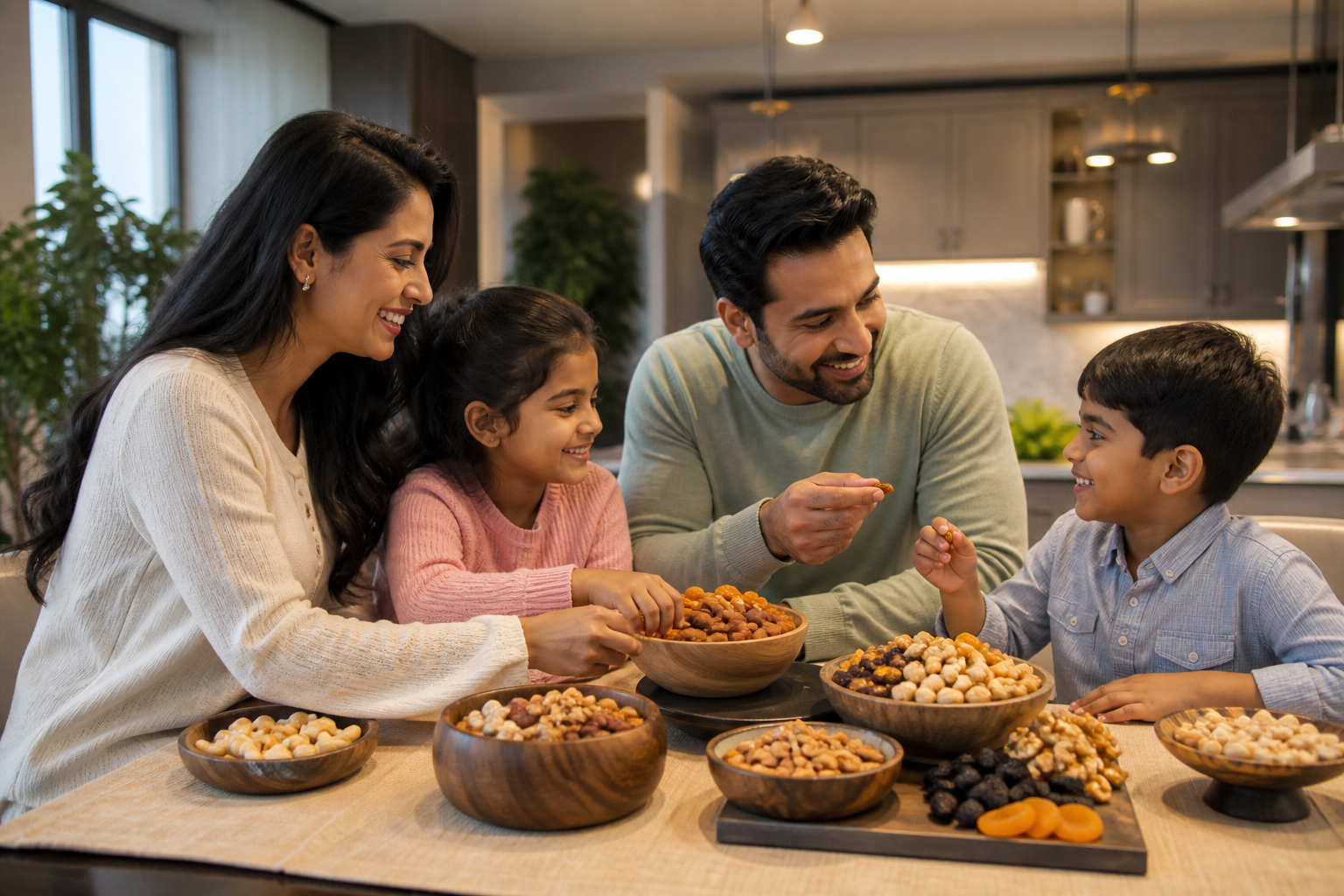 ISMOOLI brand story — a family sharing premium dry fruits together